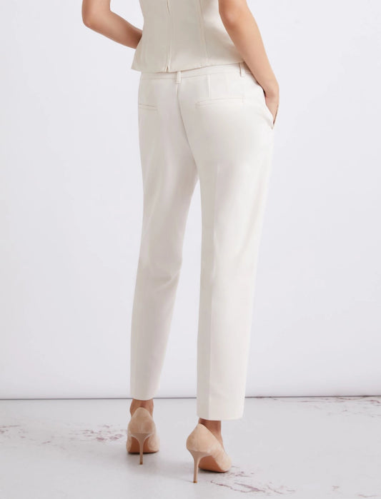 Marella White Stretch Cotton-Blend Trousers MLLGHIAND