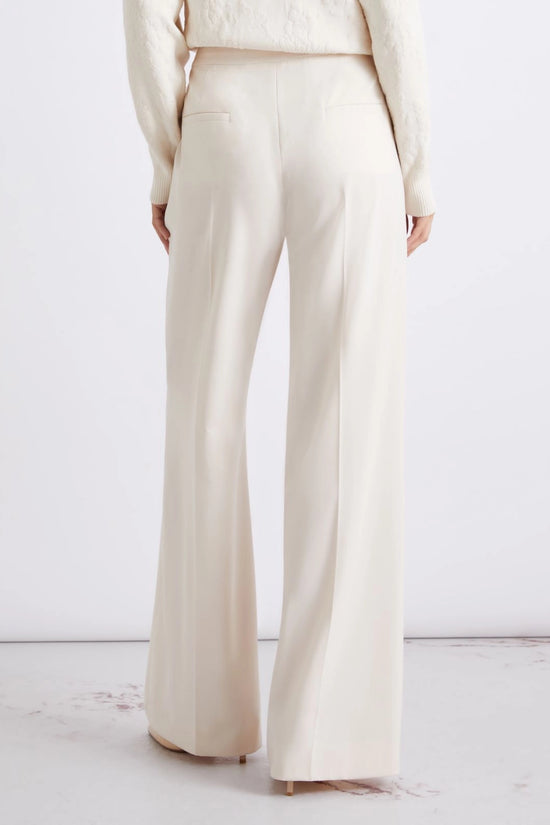 Marella White Straight-fit Stretch Canvas Trousers MLLSEQUOIA