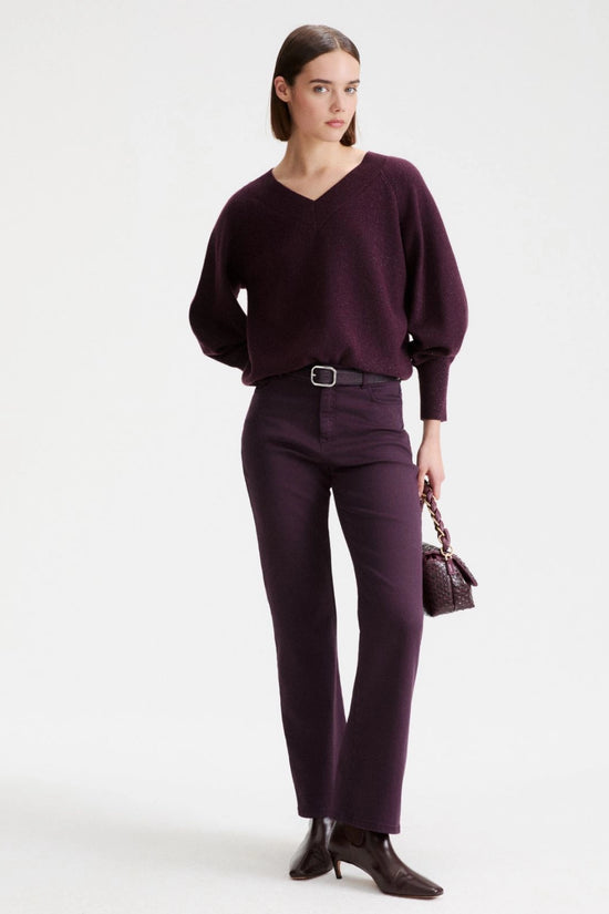Marella Blackberry Flared Fit 7/8 Length Trousers