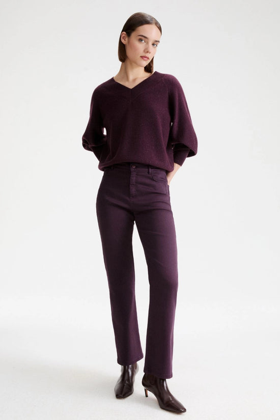 Marella Blackberry Flared Fit 7/8 Length Trousers