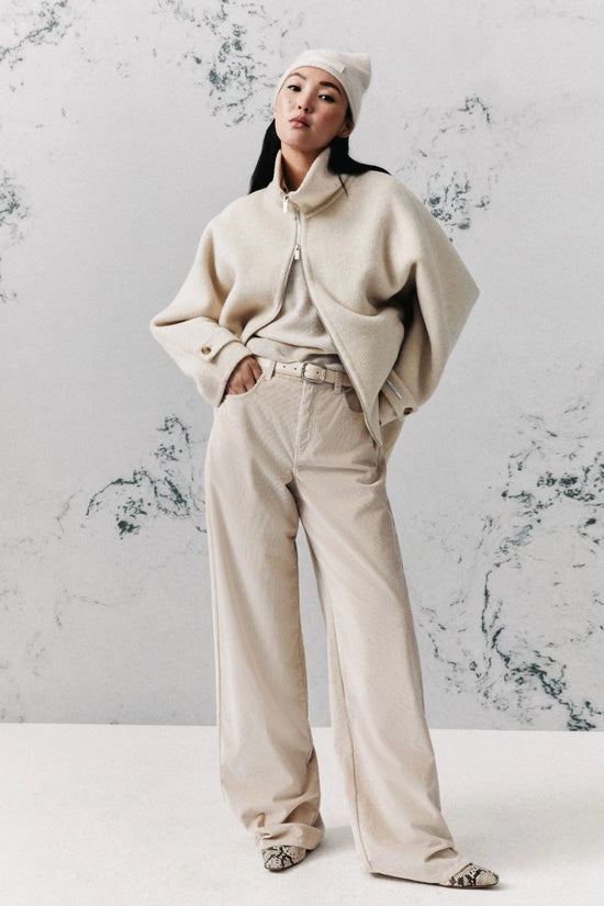 Marella Turtledove Wide Leg Corduroy Trousers