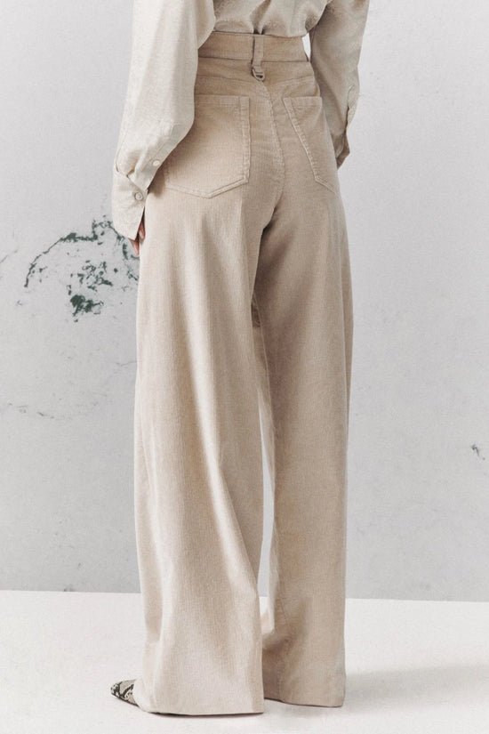 Marella Turtledove Wide Leg Corduroy Trousers