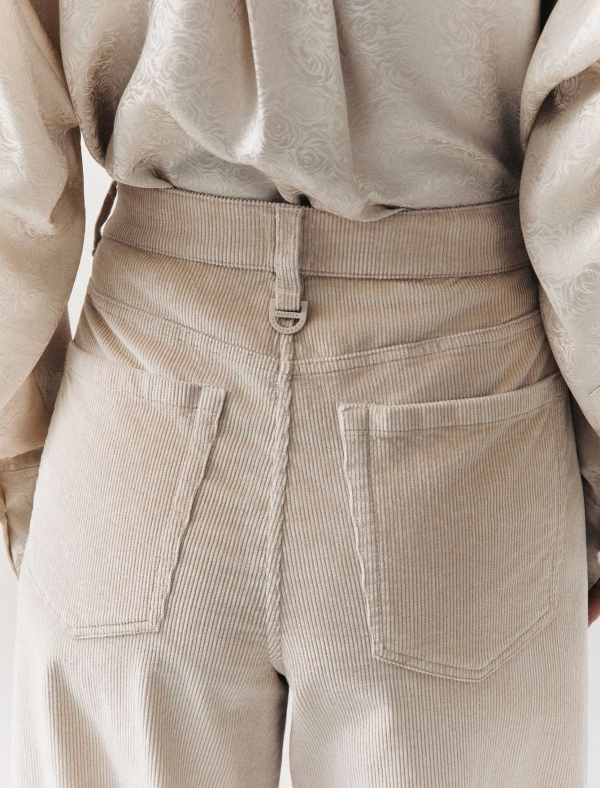 Marella Turtledove Wide Leg Corduroy Trousers