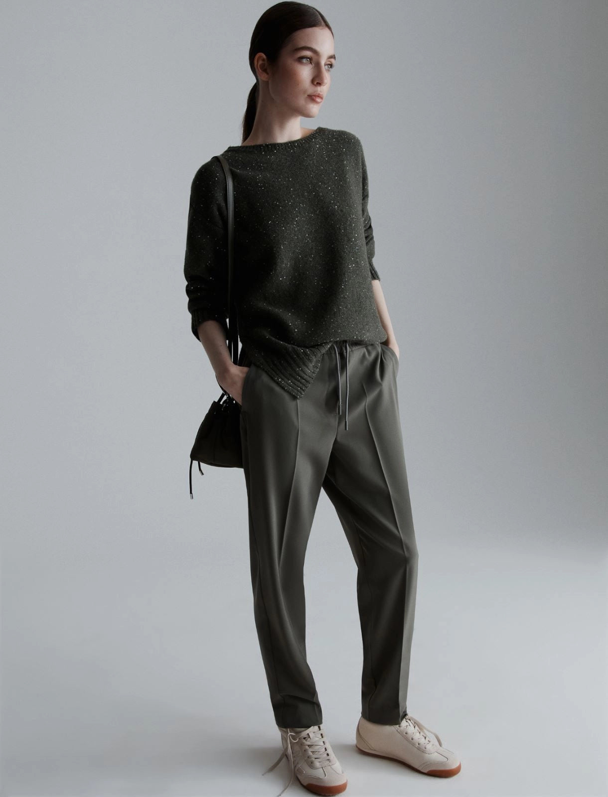 Marella stretch twill joggers Seme