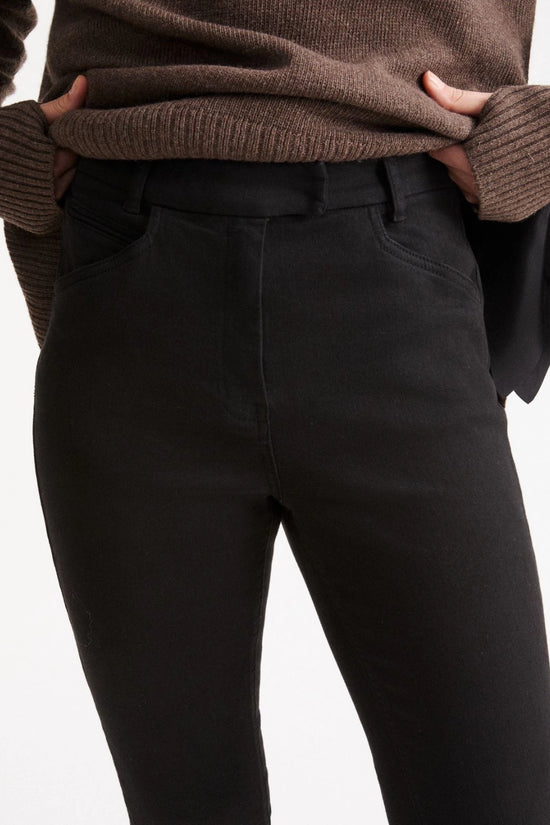 Marella Sport Black Skinny Stretch-Cotton Trousers