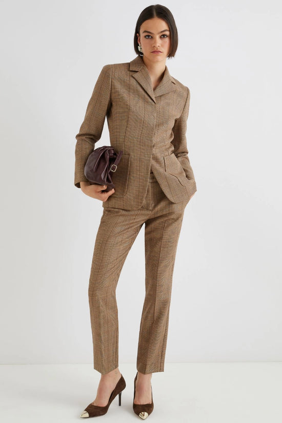 Marella slim fit check trousers Margie