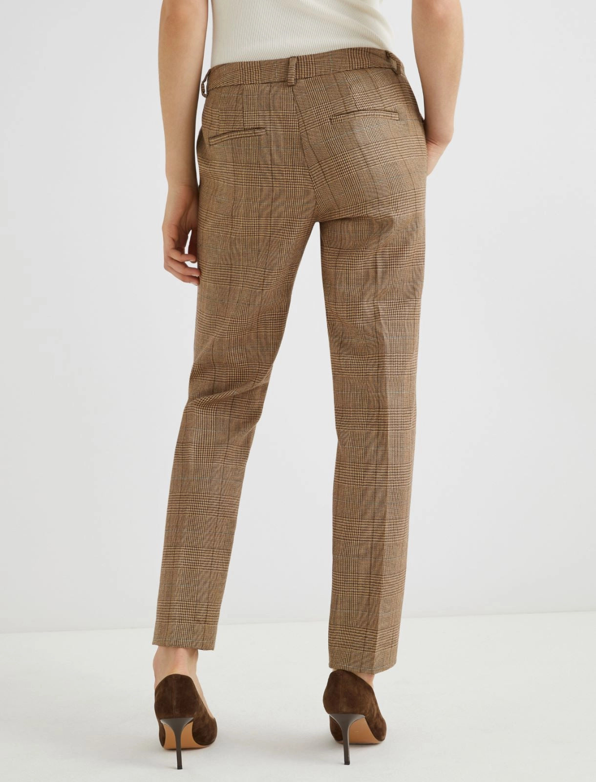 Marella slim fit check trousers Margie