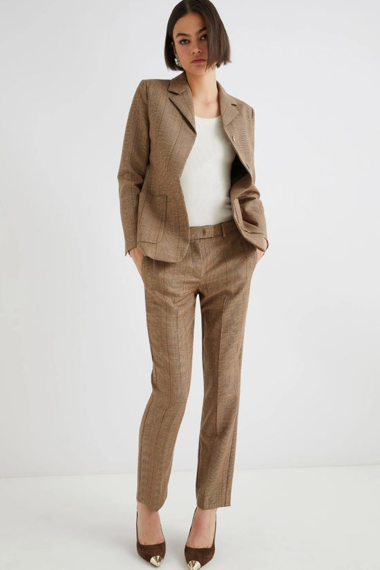 Marella slim fit check trousers Margie