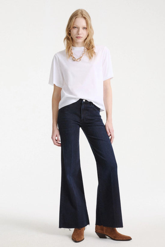 Marella Midnight Cropped Wide-Leg Jeans