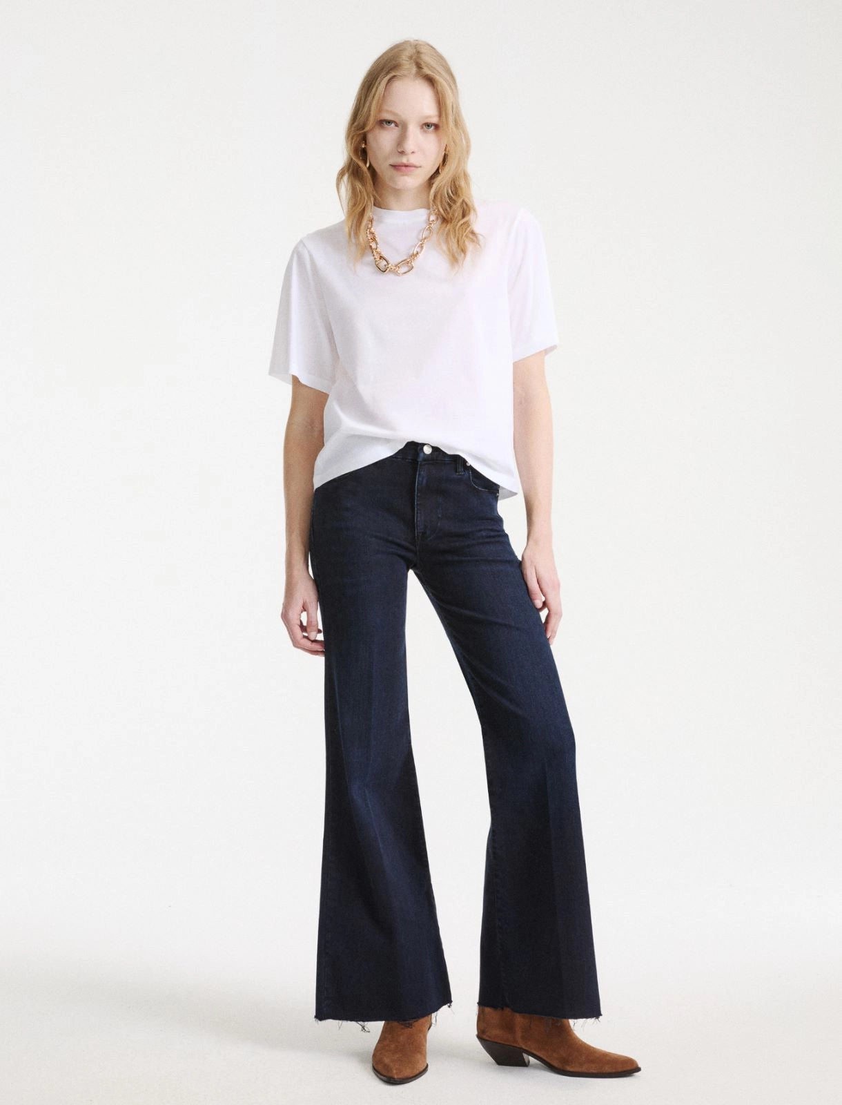 Marella Midnight Cropped Wide-Leg Jeans