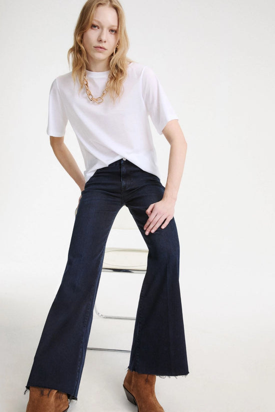 Marella Midnight Cropped Wide-Leg Jeans