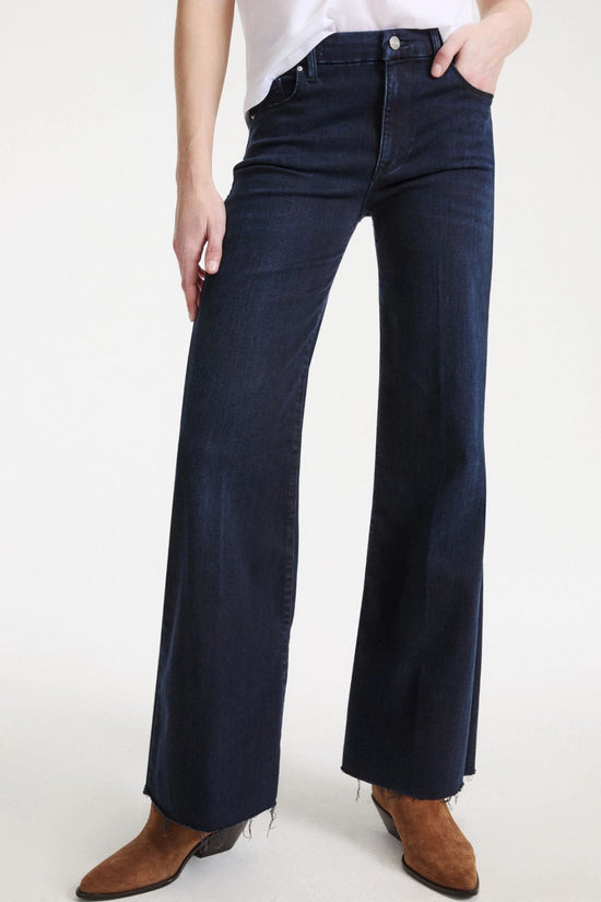 Marella Midnight Cropped Wide-Leg Jeans