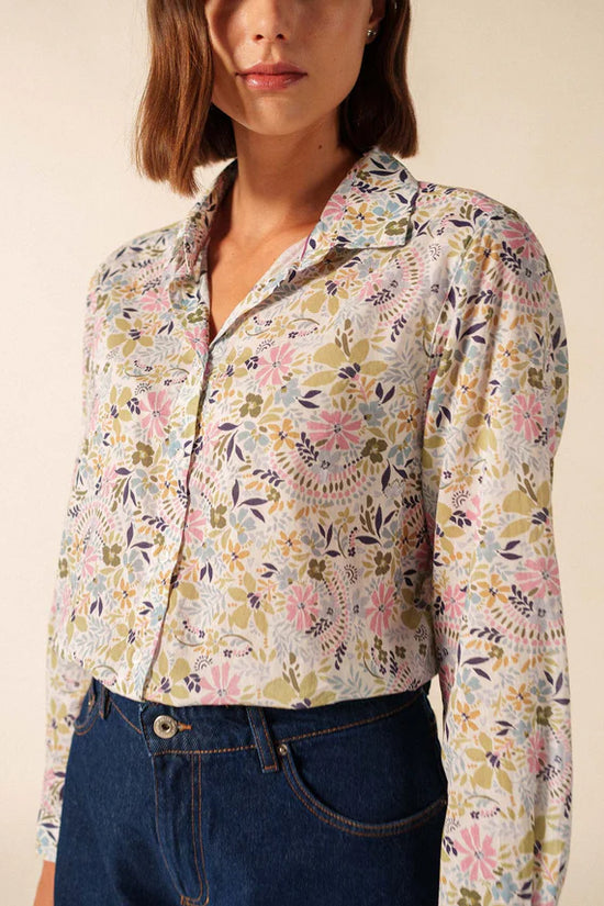Saint James Floral Print Long Sleeves Cotton Shirt JEANNE ML 3213
