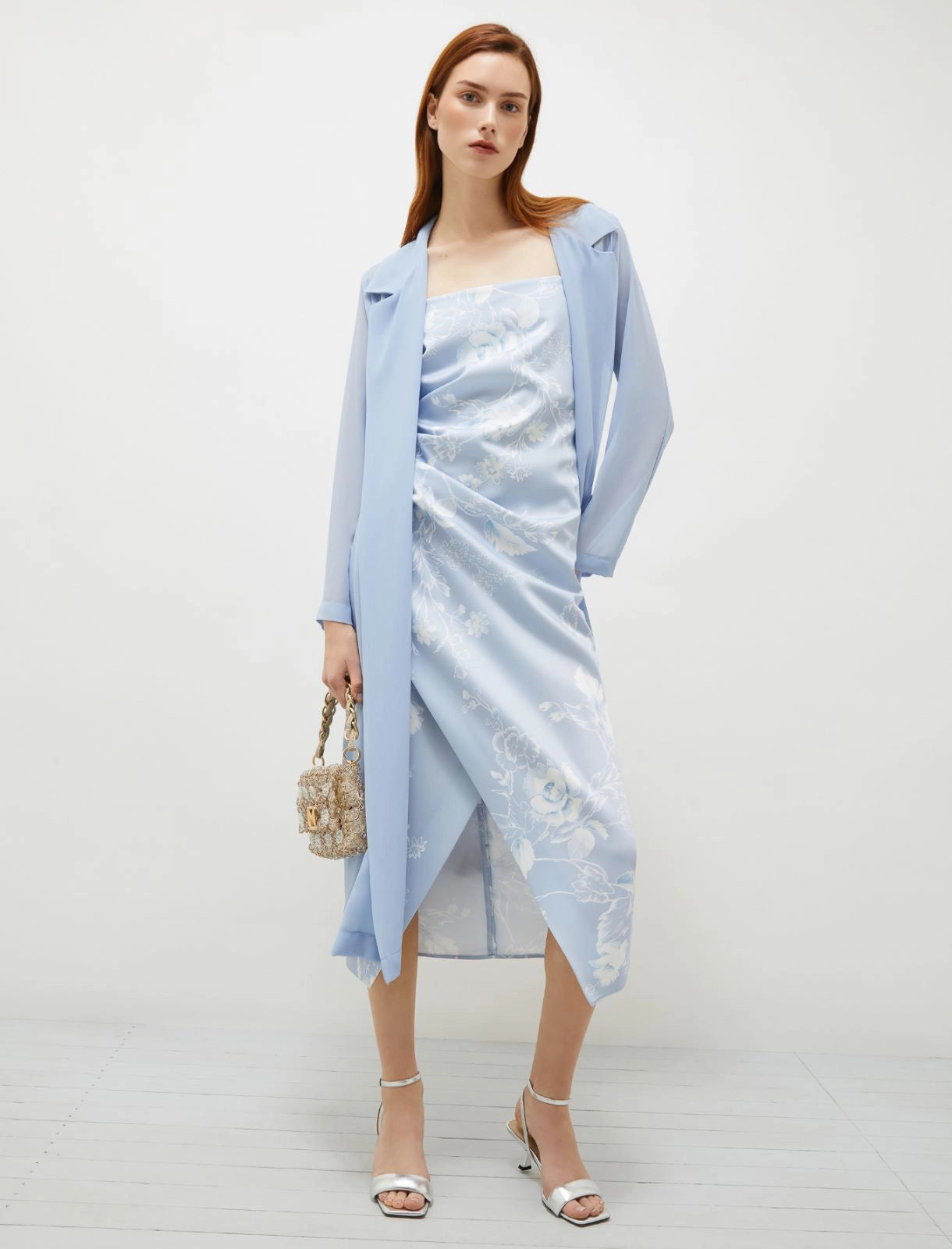 Marella printed satin dress Radix