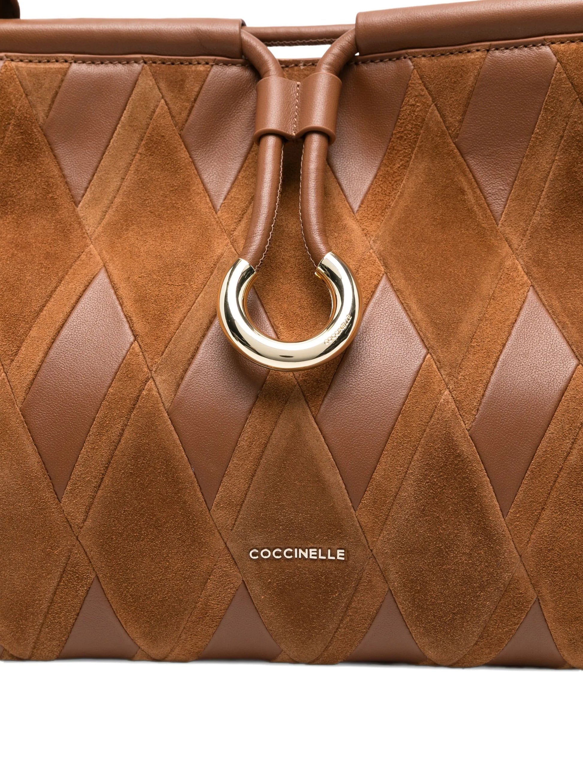 Coccinelle Cognac Lisbet Suede Tote Bag E1T1H180101