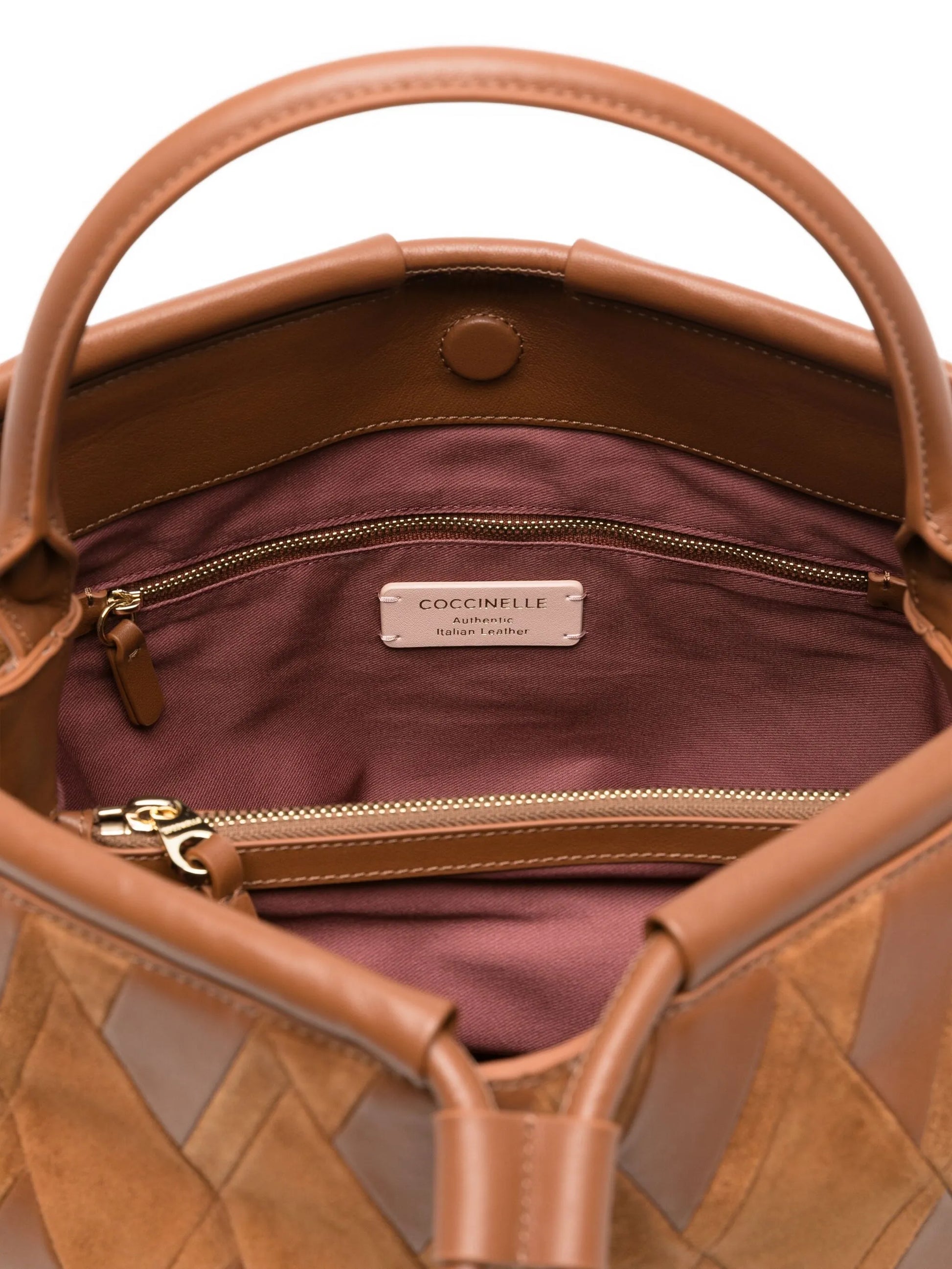 Coccinelle Cognac Lisbet Suede Tote Bag E1T1H180101