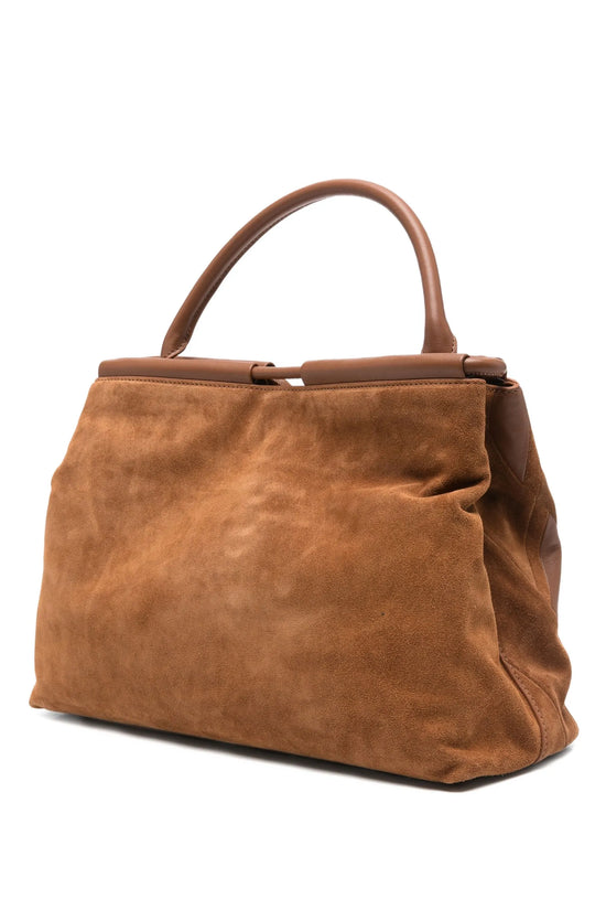 Coccinelle Cognac Lisbet Suede Tote Bag E1T1H180101