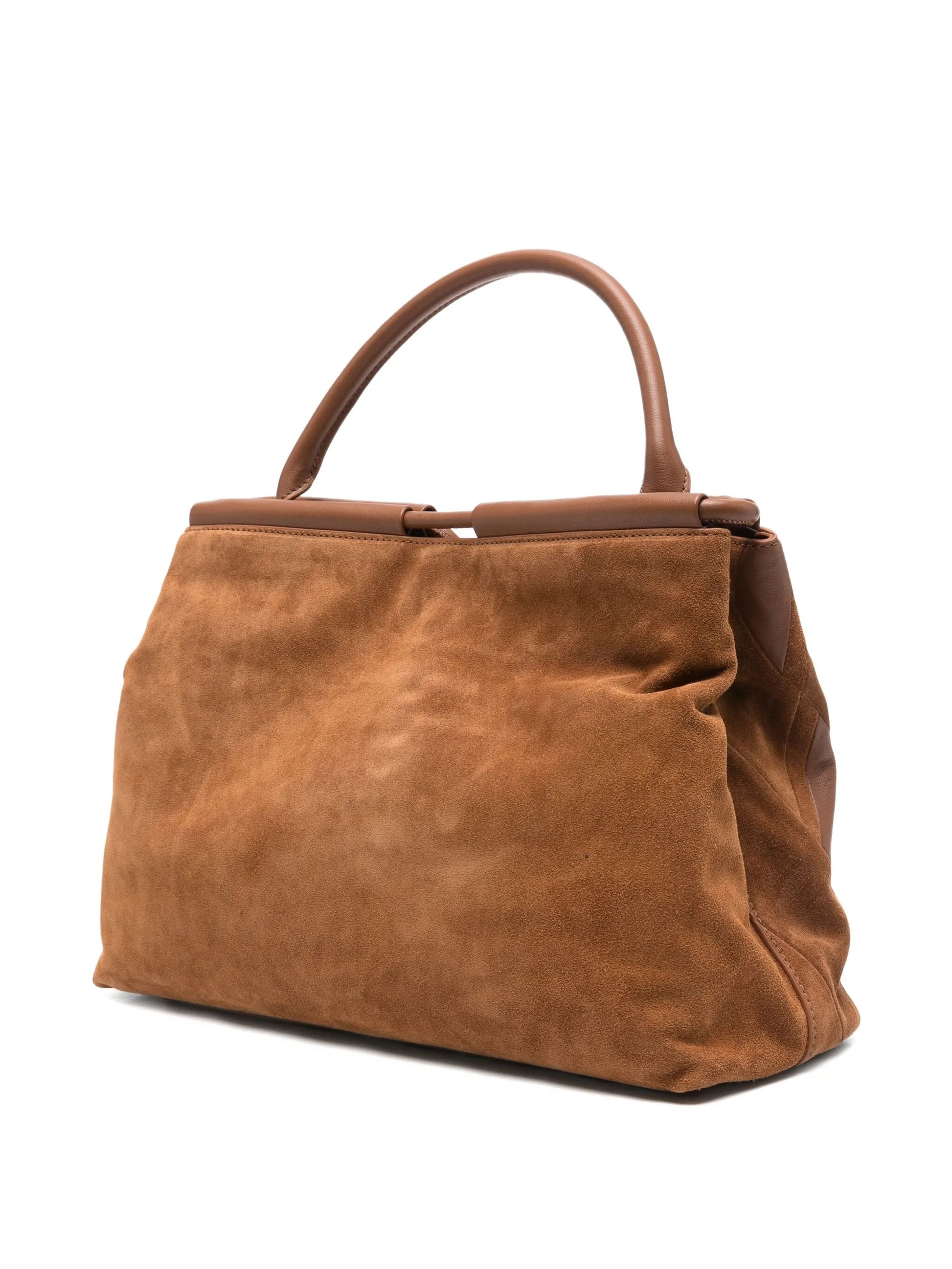 Coccinelle Cognac Lisbet Suede Tote Bag E1T1H180101