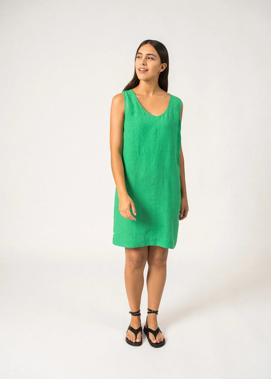 Saint James sleeveless linen dress Clarisse 3230
