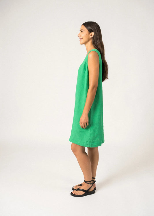 Saint James sleeveless linen dress Clarisse 3230