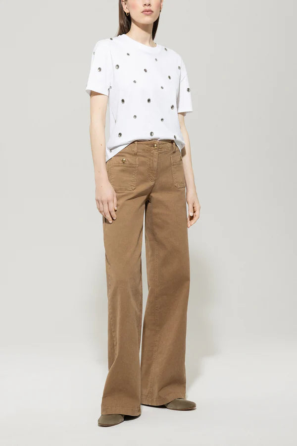 Luisa Cerano white embellished t-shirt 328280