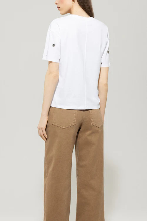 Luisa Cerano white embellished t-shirt 328280