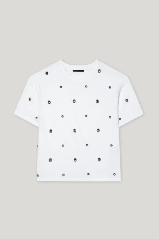 Luisa Cerano white embellished t-shirt 328280