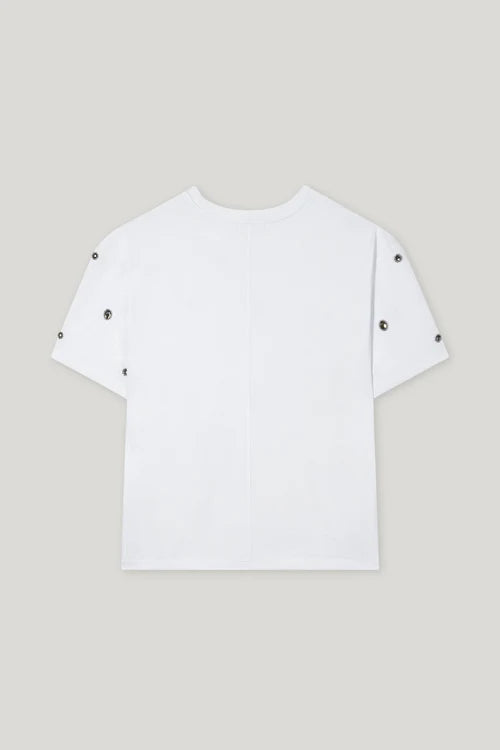 Luisa Cerano white embellished t-shirt 328280