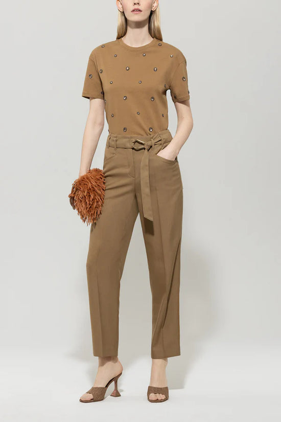 Luisa Cerano hemp embellished t-shirt 328280