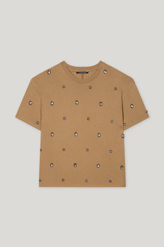 Luisa Cerano hemp embellished t-shirt 328280
