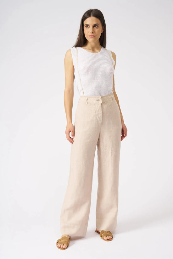 120 Lino wide leg trousers 29PS 0253