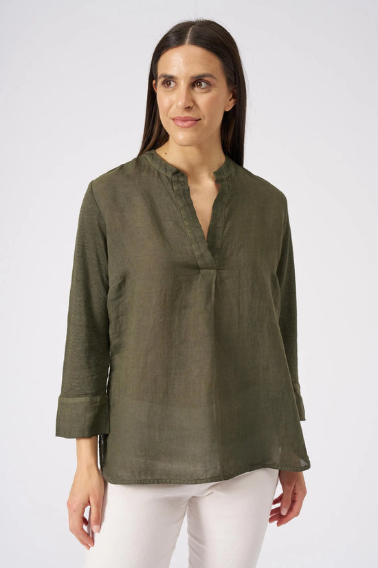 120 Lino v neck top 70FC E908