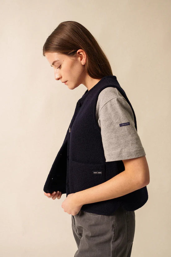 Saint James boiled wool gilet 3377 Jura