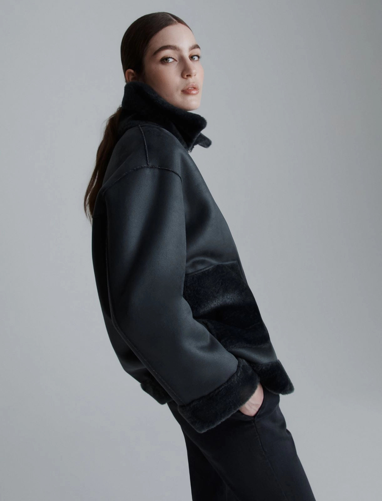 Marella reversible faux fur jacket Fresa