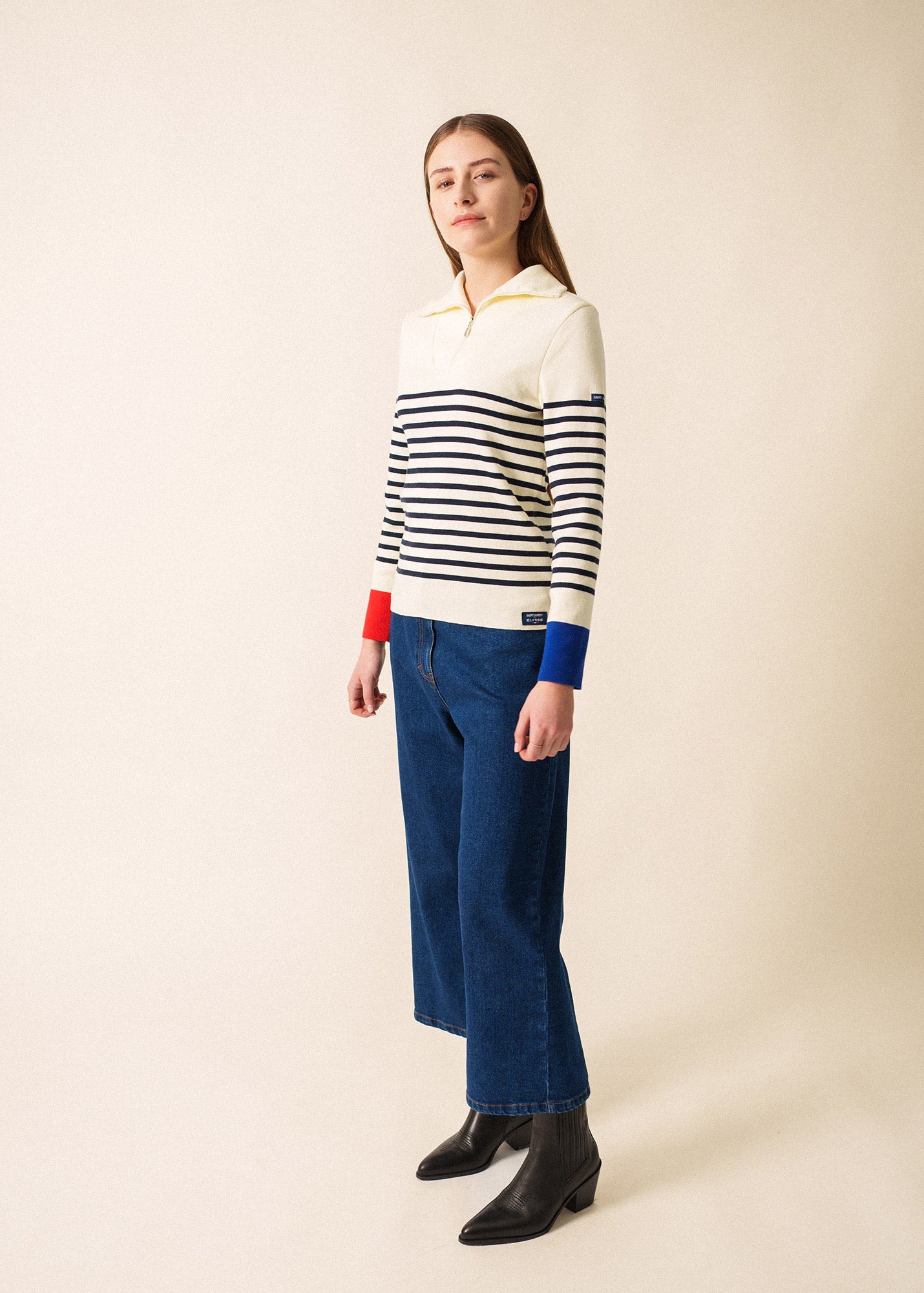 Saint James stripe zip top 3461 Passer.Tri