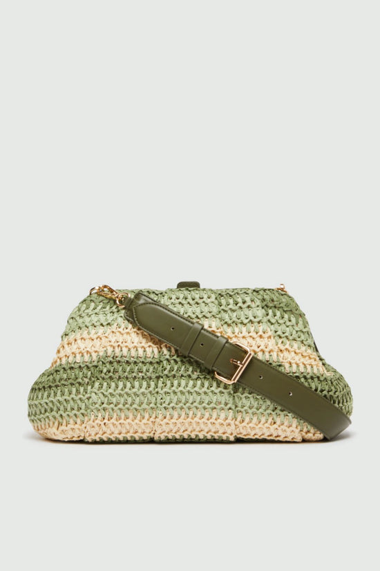 Marella green raffia-look bag Orefice