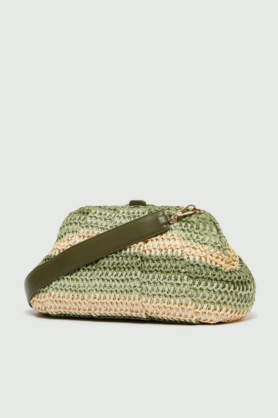 Marella green raffia-look bag Orefice