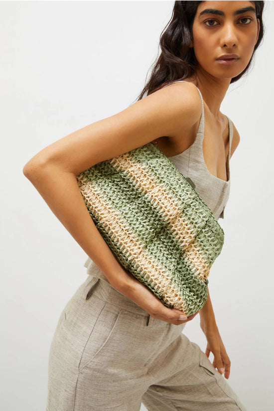 Marella green raffia-look bag Orefice