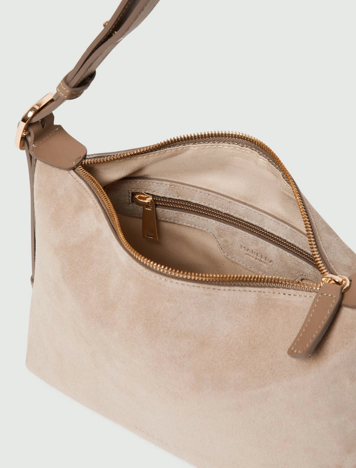 Marella Turtledove Compact Suede bag