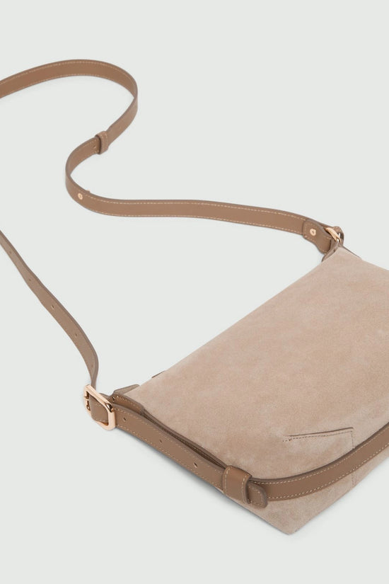 Marella Turtledove Compact Suede bag