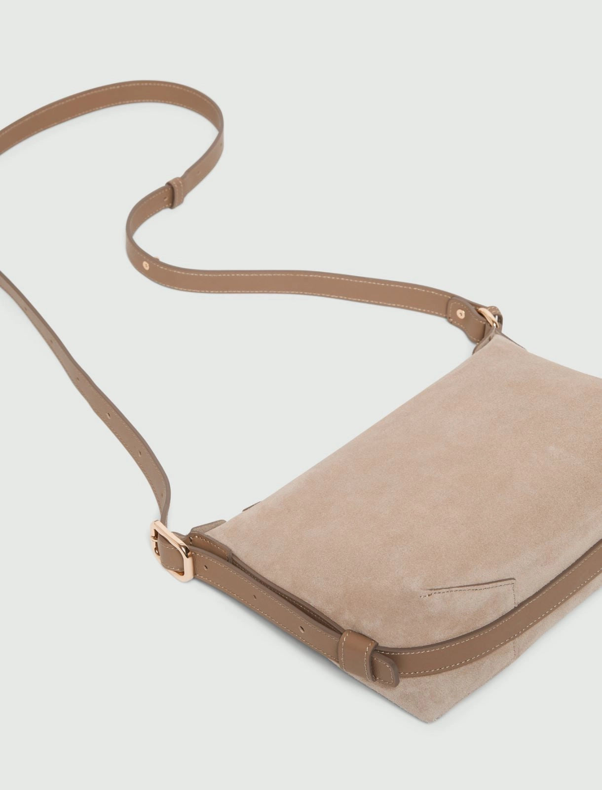 Marella Turtledove Compact Suede bag
