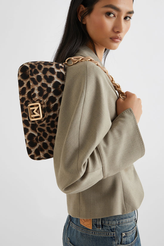 Marella Spotted Fabric Padded Bag EMILY3 - BEIGE SHADED