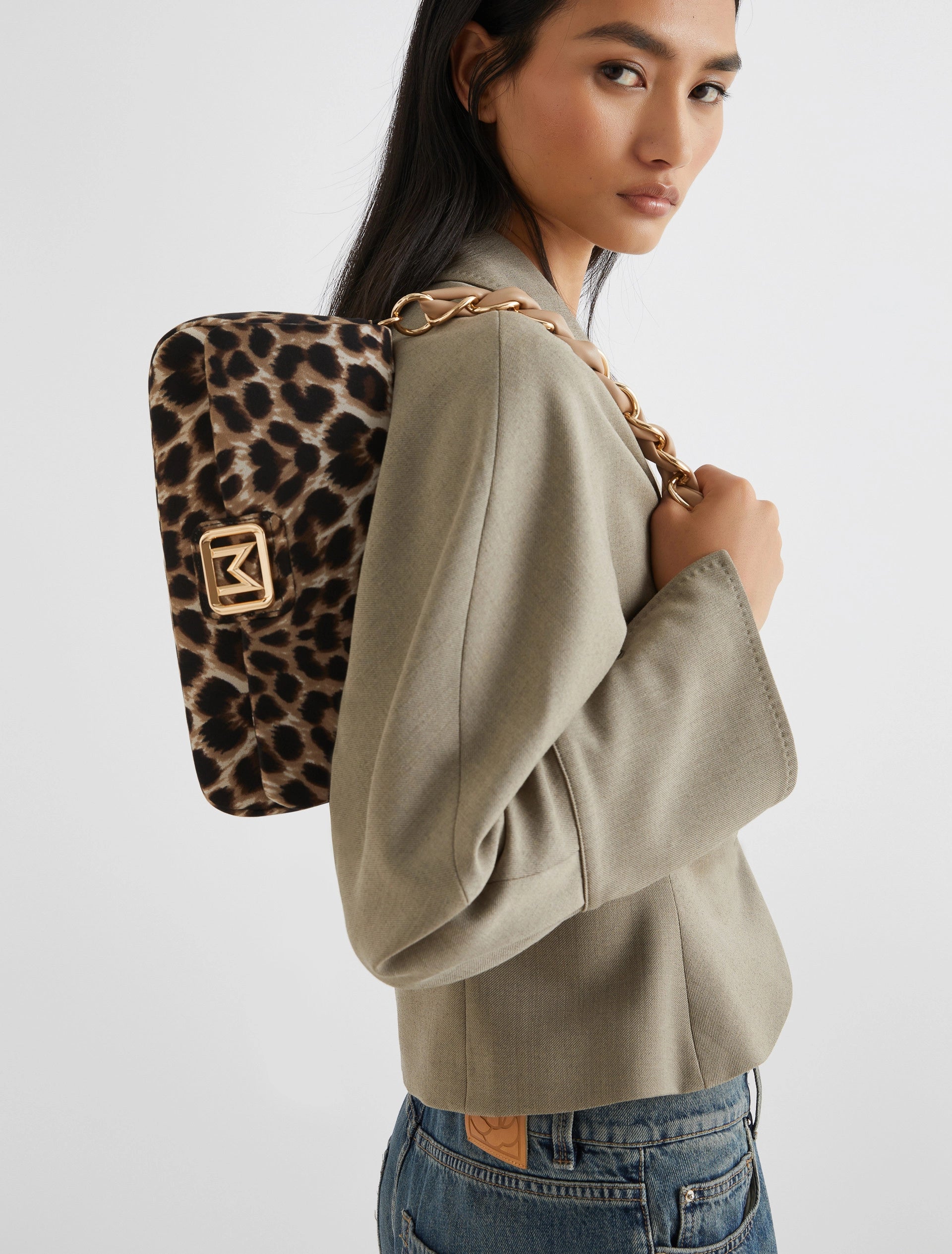 Marella Spotted Fabric Padded Bag EMILY3 - BEIGE SHADED