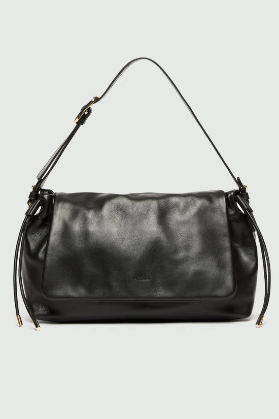 Marella Black Medium Leather Shoulder Bag