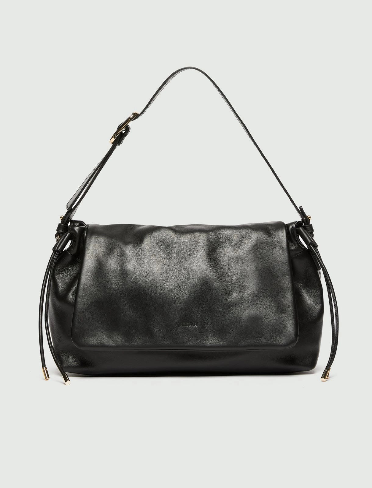 Marella Black Medium Leather Shoulder Bag