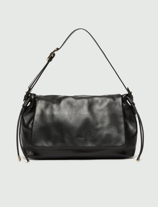 Marella Black Medium Leather Shoulder Bag
