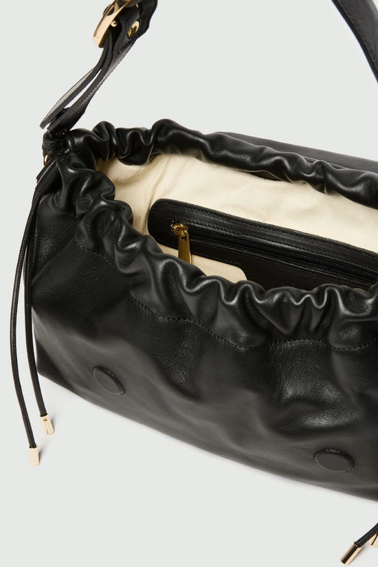 Marella Black Medium Leather Shoulder Bag