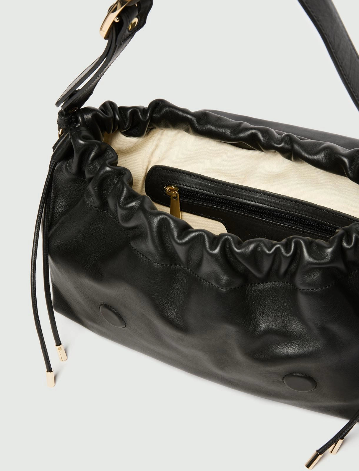 Marella Black Medium Leather Shoulder Bag