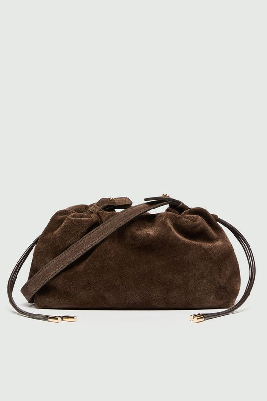 Marella Dark Brown Suede Clutch Bag