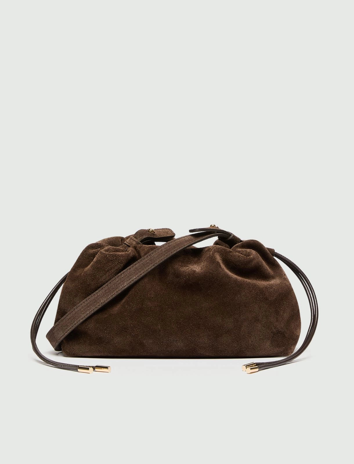 Marella Dark Brown Suede Clutch Bag